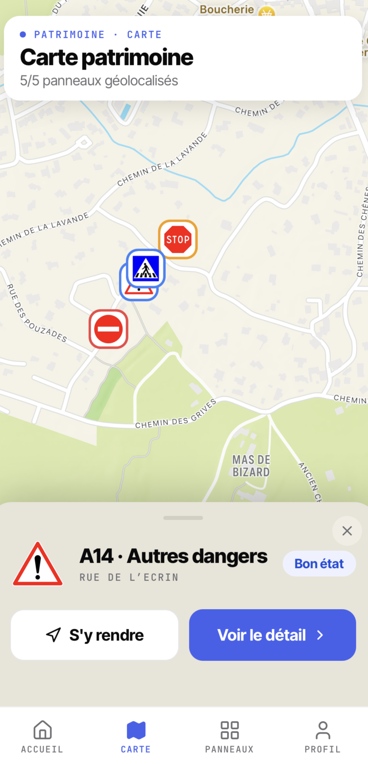 App Signaltek — Carte